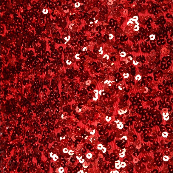 Red holiday sequin dress - Picture 5 of 5